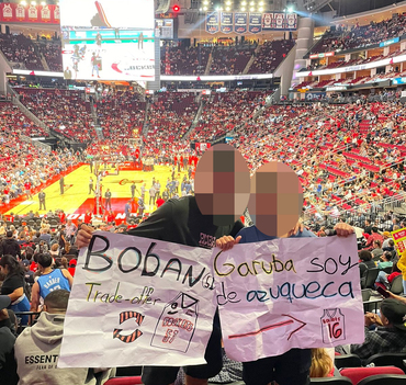 Usman Garuba Makes Time for Young Fan from Azuqueca During Houston Rockets Game Against Denver Nuggets