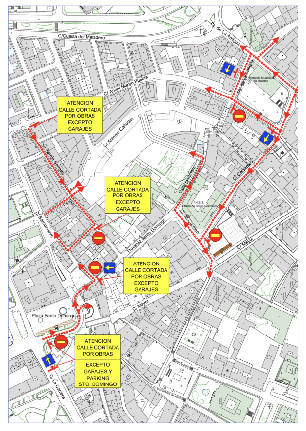 mapa reordenacion trafico corte travesia santo domingo