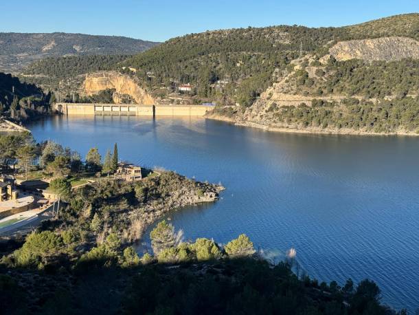 Imagen de Entrepeñas en febrero de 2025. En aquel momento tenía 40 hm3 más que ahora