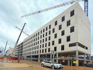 En estos momento se está construyendo en los nuevos desarrollos una bloque de viviendas de alquiler asequible/ Archivo Hercesa Vivienda Asequible Guadalajara