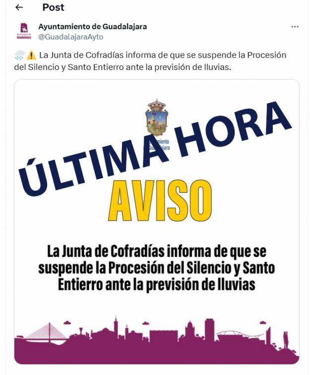 Suspendidad procesión Silencio 2