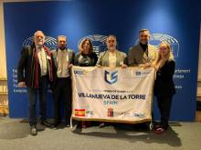 Bandera europea de Villanueva como Villa del Deporte. WhatsApp Image 2025-12-12 at 10.34.02 3