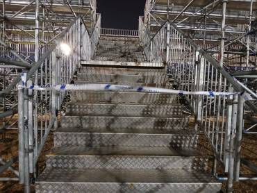 Grada supletoria precintada provisionalmente. Foto: Eduardo Bonilla Guadalajaradiario Depor - Barça Grada supletoria precintada 3