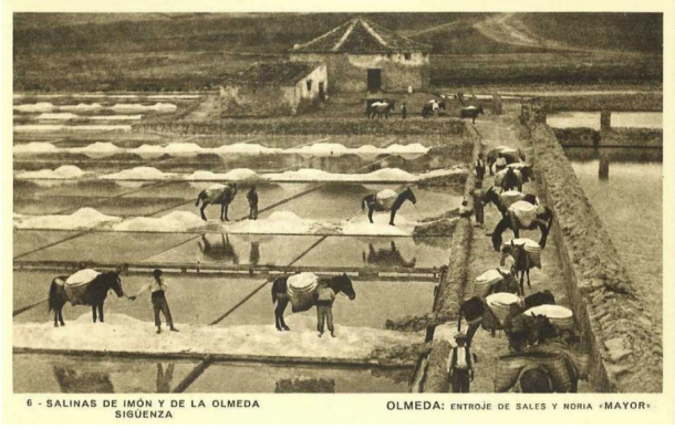 Salinas de Imón en una imagen recogida en el anteproyecto elaborado para su recuperación salinas imon noria